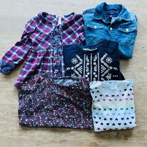 4-5 Year Girls Fall/Winter Tops Bundle